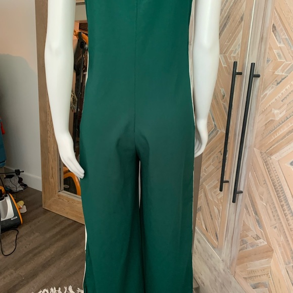 Naked by V green wide leg cotton romper. - Picture 6 of 6